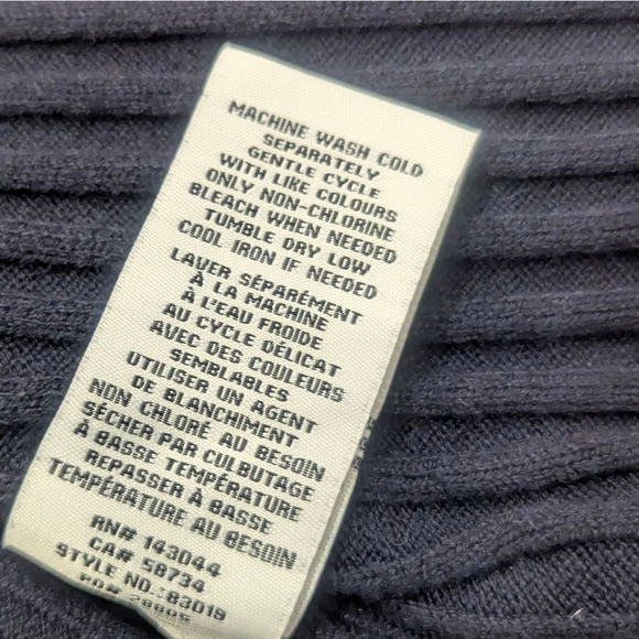 Bagatelle Navy Blue Ribbed Knit Cardigan & Pants Set Size Medium - Picture 11 of 11